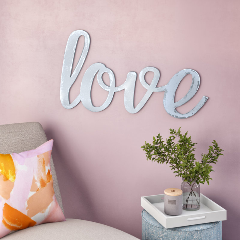 Ivy Bronx Huge Cursive Word 'Love' Wall Décor & Reviews Wayfair